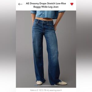 AE Dreamy Drape Stretch Low-Rise Baggy Wide Leg Jean